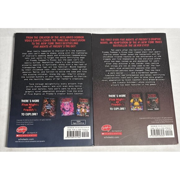 Five Nights at Freddy's Lot Of 2 Books The Fourth Closet And The Silver Eyes. - Picture 2 of 10